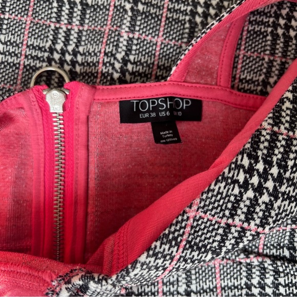 Topshop Knit Minidress Plaid - Picture 2 of 5